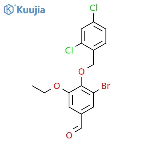 3-bromo-4-[(2,4-dichlorobenzyl)oxy]-5-ethoxybenzaldehyde structure