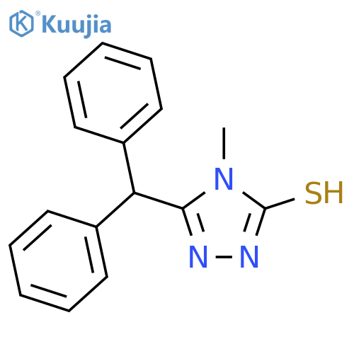 5-(diphenylmethyl)-4-methyl-4H-1,2,4-triazole-3-thiol structure