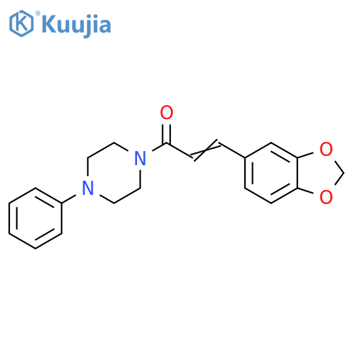 3-(1,3-Benzodioxol-5-yl)-1-(4-phenylpiperazino)-2-propen-1-one structure
