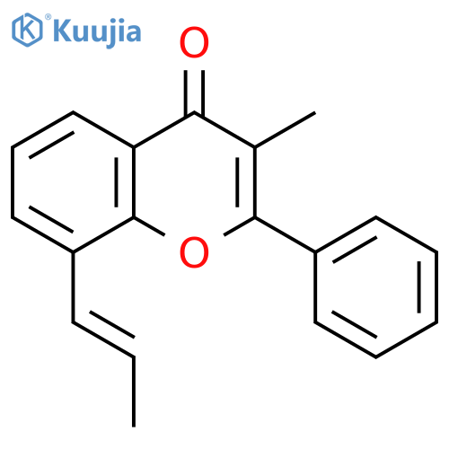 4H-1-Benzopyran-4-one,3-methyl-2-phenyl-8-(1-propen-1-yl)- structure