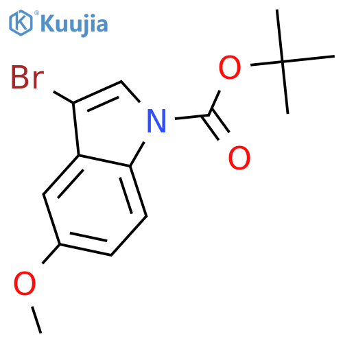3-Bromo-5-methoxyindole-1-carboxylic acid tert-butyl ester structure
