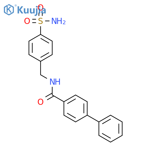 N-(4-sulfamoylbenzyl)biphenyl-4-carboxamide structure