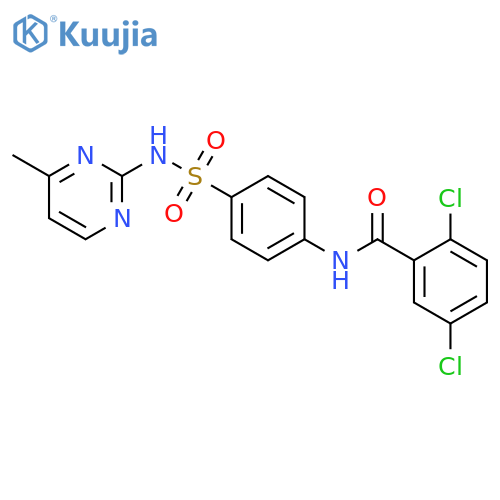 2,5-dichloro-N-{4-(4-methylpyrimidin-2-yl)sulfamoylphenyl}benzamide structure