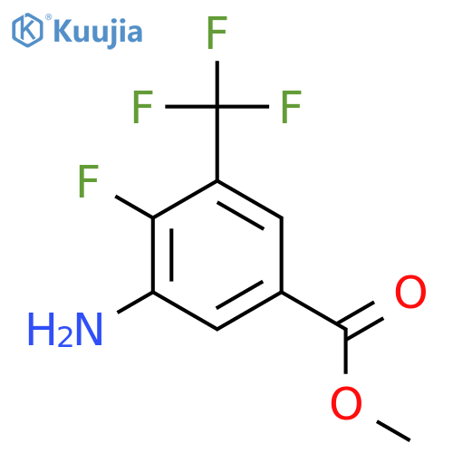 Methyl 3-amino-4-fluoro-5-(trifluoromethyl)benzoate structure