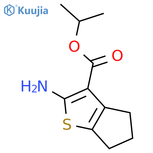 isopropyl 2-amino-5,6-dihydro-4H-cyclopentabthiophene-3-carboxylate structure