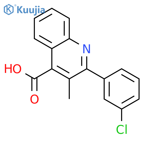 2-(3-Chlorophenyl)-3-methylquinoline-4-carboxylic acid structure