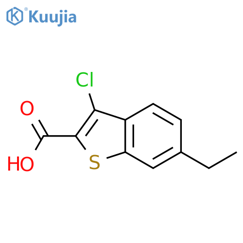 3-Chloro-6-ethyl-1-benzothiophene-2-carboxylic acid structure