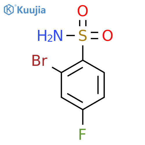 2-bromo-4-fluorobenzene-1-sulfonamide structure