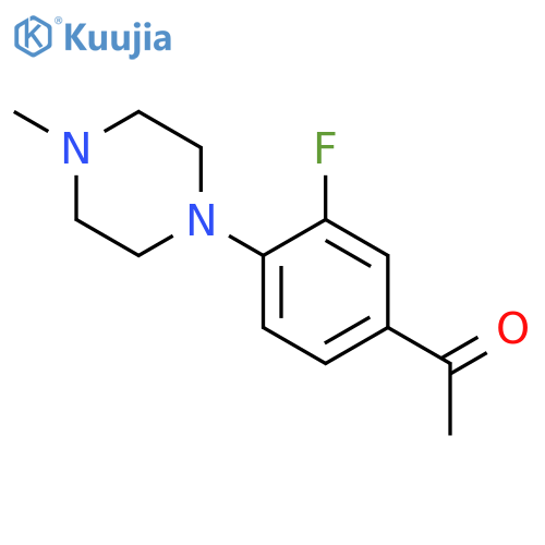 1-3-Fluoro-4-(4-methylpiperazin-1-yl)phenylethanone structure