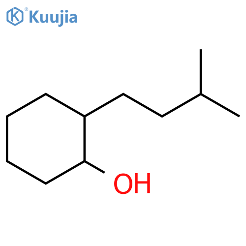 2-(3-Methylbutyl)cyclohexan-1-ol structure