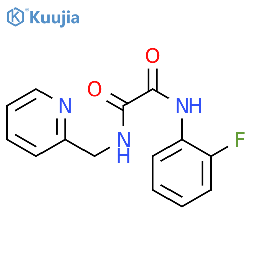 N-(2-fluorophenyl)-N'-(pyridin-2-yl)methylethanediamide structure