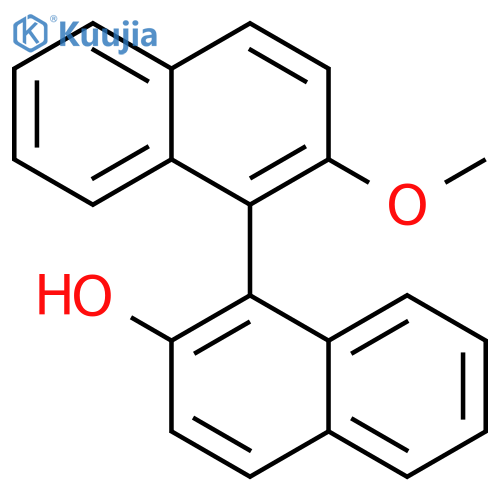 (S)-(-)-2-Hydroxy-2'-methoxy-1,1'-bi-naphthol structure