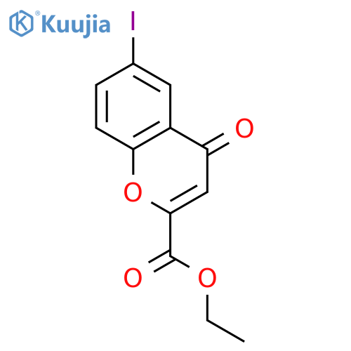 Ethyl 6-iodo-4-oxo-4h-chromene-2-carboxylate structure