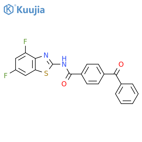 4-benzoyl-N-(4,6-difluoro-1,3-benzothiazol-2-yl)benzamide structure