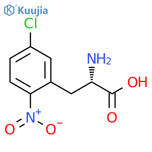 2-amino-3-(5-chloro-2-nitrophenyl)propanoic acid structure