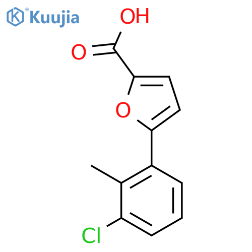 5-(3-Chloro-2-methylphenyl)furan-2-carboxylic acid structure