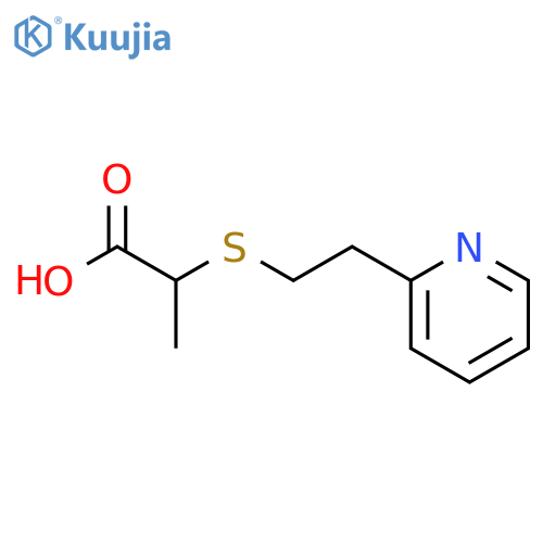 2-((2-(pyridin-2-yl)ethyl)thio)propanoic acid structure