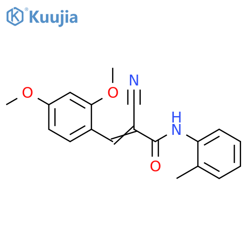 2-Propenamide, 2-cyano-3-(2,4-dimethoxyphenyl)-N-(2-methylphenyl)- structure