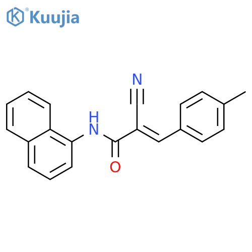 2-Propenamide, 2-cyano-3-(4-methylphenyl)-N-1-naphthalenyl- structure