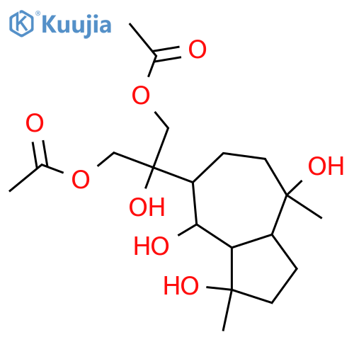 4,6,10,11,12,13-Guaianehexol; (1α,4α,5α,6α,10α)-form, 12,13-Di-Ac structure