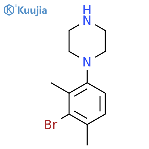 1-(3-Bromo-2,4-dimethylphenyl)piperazine structure