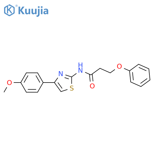 N-4-(4-methoxyphenyl)-1,3-thiazol-2-yl-3-phenoxypropanamide structure