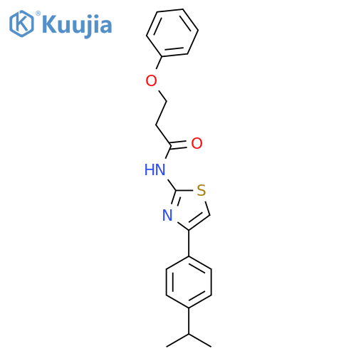 3-phenoxy-N-{4-4-(propan-2-yl)phenyl-1,3-thiazol-2-yl}propanamide structure