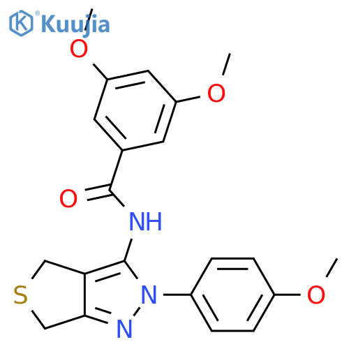 3,5-dimethoxy-N-2-(4-methoxyphenyl)-2H,4H,6H-thieno3,4-cpyrazol-3-ylbenzamide structure
