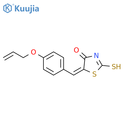 (5E)-5-4-(allyloxy)benzylidene-2-mercapto-1,3-thiazol-4(5H)-one structure
