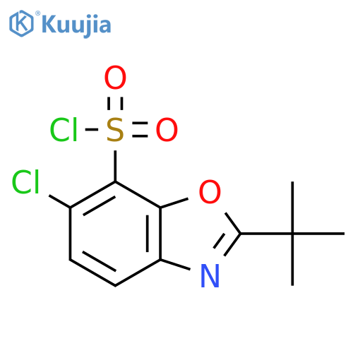 2-tert-Butyl-6-chlorobenzoxazole-7-sulfonyl chloride structure