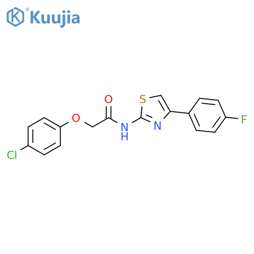 2-(4-chlorophenoxy)-N-4-(4-fluorophenyl)-1,3-thiazol-2-ylacetamide structure