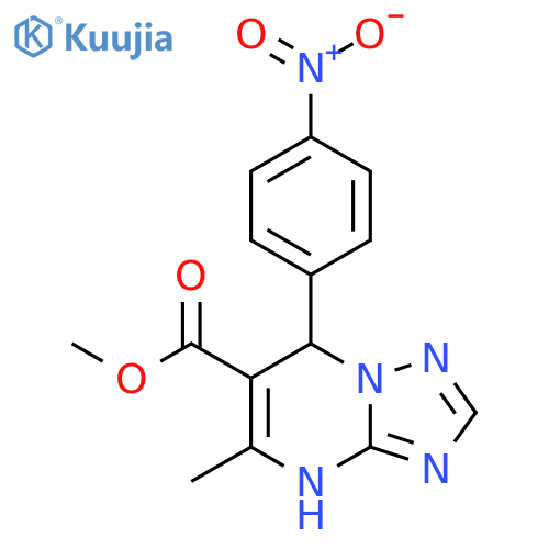 methyl 5-methyl-7-(4-nitrophenyl)-4H,7H-1,2,4triazolo1,5-apyrimidine-6-carboxylate structure