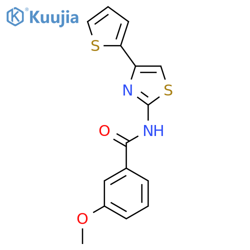 3-methoxy-N-4-(thiophen-2-yl)-1,3-thiazol-2-ylbenzamide structure