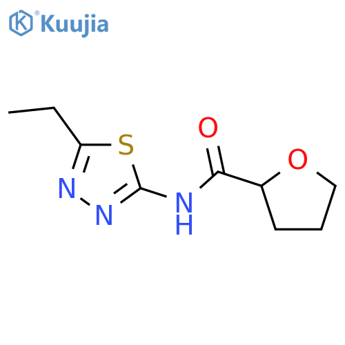 N-(5-ethyl-1,3,4-thiadiazol-2-yl)oxolane-2-carboxamide structure