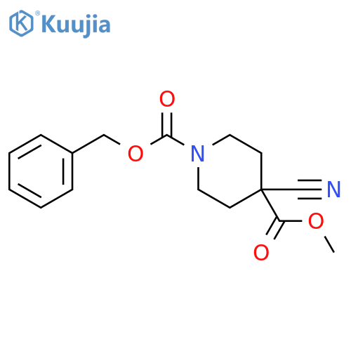 1-benzyl 4-methyl 4-cyanopiperidine-1,4-dicarboxylate structure