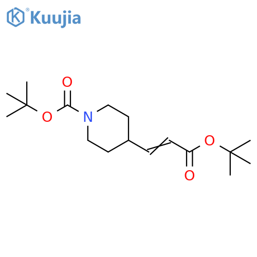 tert-butyl 4-(1E)-3-(tert-butoxy)-3-oxoprop-1-en-1-ylpiperidine-1-carboxylate structure