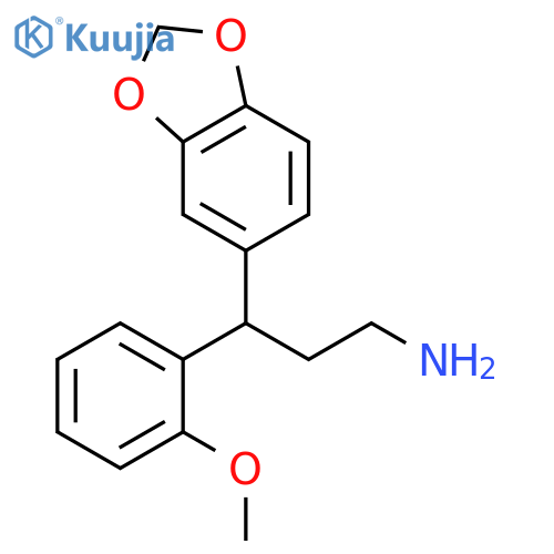 1,3-Benzodioxole-5-propanamine,g-(2-methoxyphenyl)- structure
