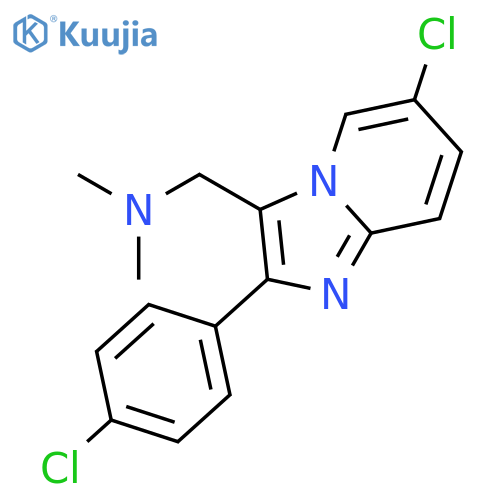 6-Chloro-2-(4-chlorophenyl)-N,N-dimethylimidazo[1,2-a]pyridine-3-methanamine structure