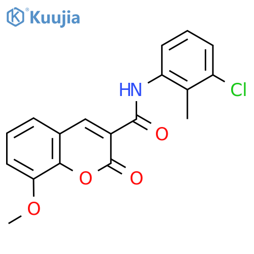 N-(3-chloro-2-methylphenyl)-8-methoxy-2-oxo-2H-chromene-3-carboxamide structure