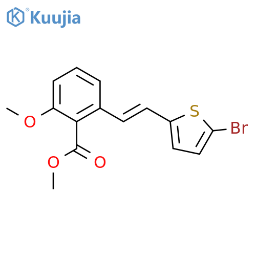 methyl 2-[(E)-2-(5-bromo-2-thienyl)vinyl]-6-methoxy-benzoate structure