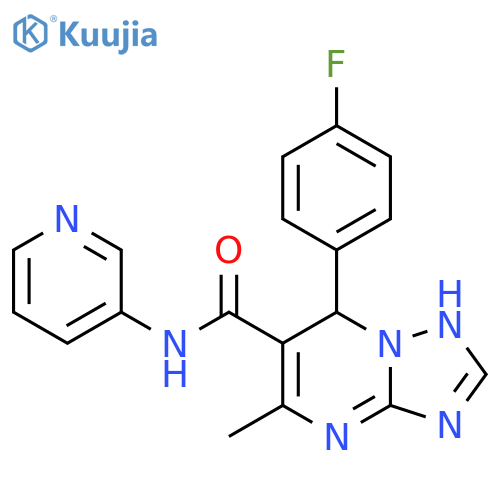 7-(4-fluorophenyl)-5-methyl-N-(pyridin-3-yl)-4H,7H-1,2,4triazolo1,5-apyrimidine-6-carboxamide structure