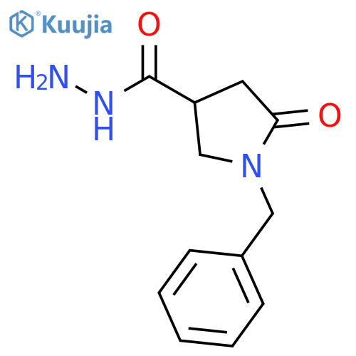 1-Benzyl-5-oxopyrrolidine-3-carbohydrazide structure