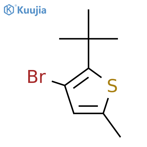 3-bromo-2-(tert-butyl)-5-methylthiophene structure