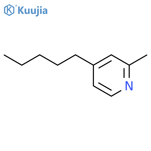 Pyridine, 2-methyl-4-pentyl- structure