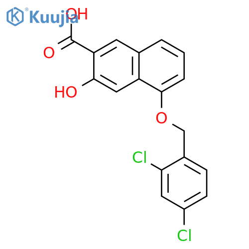 5-[(2,4-dichlorophenyl)methoxy]-3-hydroxynaphthalene-2-carboxylic Acid structure