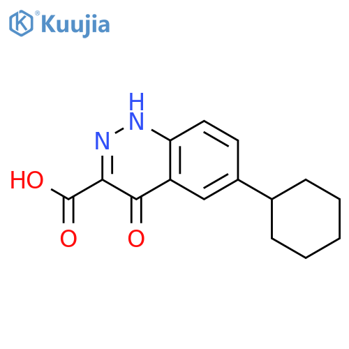 6-Cyclohexyl-4-oxo-1,4-dihydrocinnoline-3-carboxylic acid structure