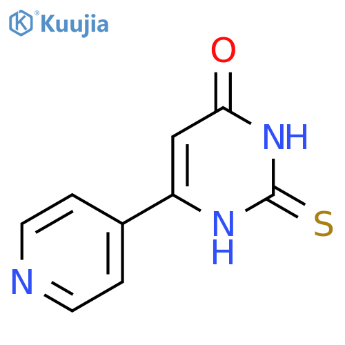 6-(pyridin-4-yl)-2-sulfanylidene-1,2,3,4-tetrahydropyrimidin-4-one structure