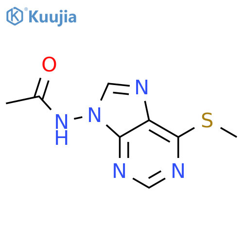 N-[6-(methylsulfanyl)-9H-purin-9-yl]acetamide structure