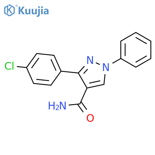 3-(4-chlorophenyl)-1-phenyl-1H-pyrazole-4-carboxamide structure