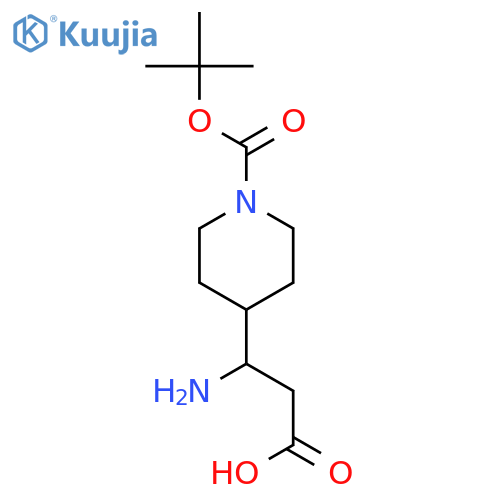 3-Amino-3-(1-boc-4-piperidyl)propanoic acid structure